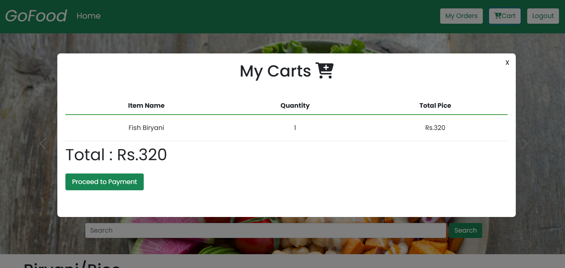 Food Ordering System